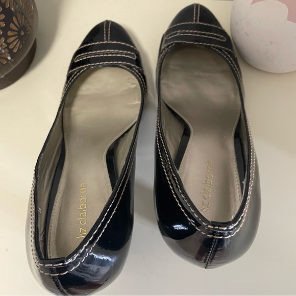 Liz Claiborne black shoes size 9M chunky heal - Picture 8 of 8